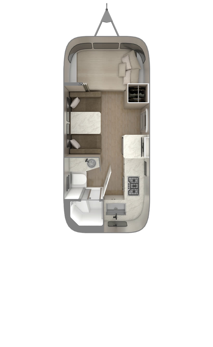Caravel 20FB floor plan diagram